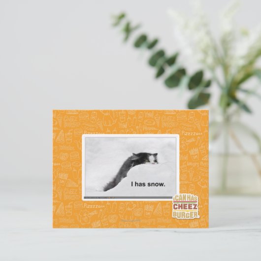 Het heeft sneeuw. briefkaart (Staand voorkant)