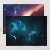 Het heelal bedankkaart (Voorkant / Achterkant)