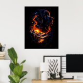 Het heelal binnen een Newf Poster (Thuiskantoor)
