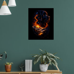 Het heelal binnen een Newf Poster