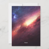 Het heelal feestdagenkaart (Achterkant)