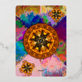 Het heelal folie feestdagenkaart (Achterkant)