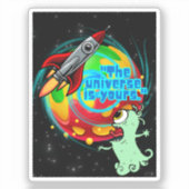 HET HEELAL IS VAN JOU STICKER (Voorkant)