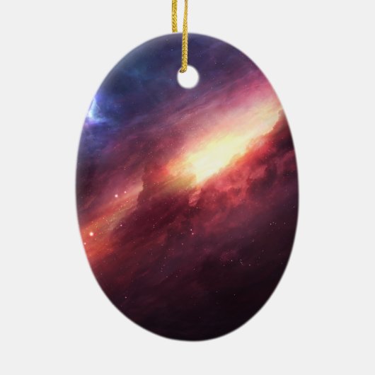Het heelal keramisch ornament (Achterkant)