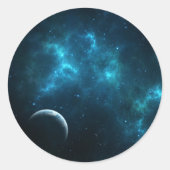 Het heelal ronde sticker (Voorkant)