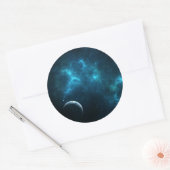 Het heelal ronde sticker (Envelop)