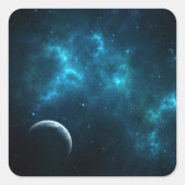 Het heelal vierkante sticker (Voorkant)