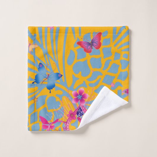 Het heerlijk wonderbaarlijke patroon van Floral Fe Bad Handdoek (Wasdoekje)