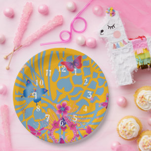 Het heerlijk wonderbaarlijke patroon van Floral Fe Papieren Bordje