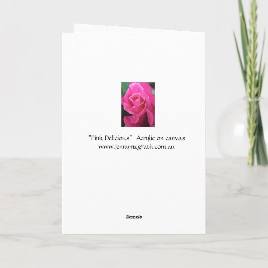 Het heerlijke Roze Gelukkige wenskaart van de Kaart (Achterkant)