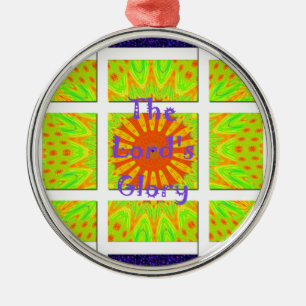 Het heerlijkheidspatroon van de Heer Grafisch Teks Metalen Ornament