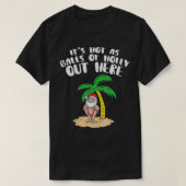 Het heet als bollen van Holly Santa Palm Tree Chri T-shirt (Design voorkant)