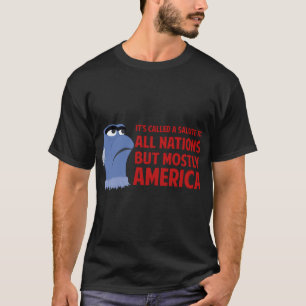 Het heet een groet voor alle naties, maar meestal  t-shirt