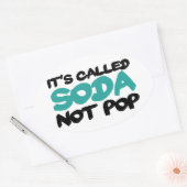 Het heet frisdrank, geen pop ovale sticker (Envelop)