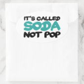 Het heet frisdrank, geen pop ovale sticker (Tas)
