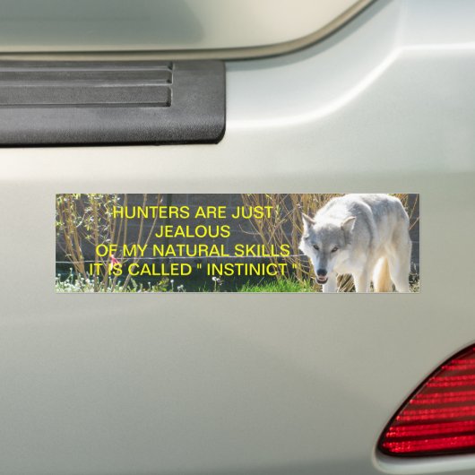 Het heet instinct bumpersticker (Op auto)
