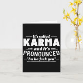 Het Heet Karma Het Wordt Uitgesproken Als Ha Ha Fc Kaart (Gele Bloem)