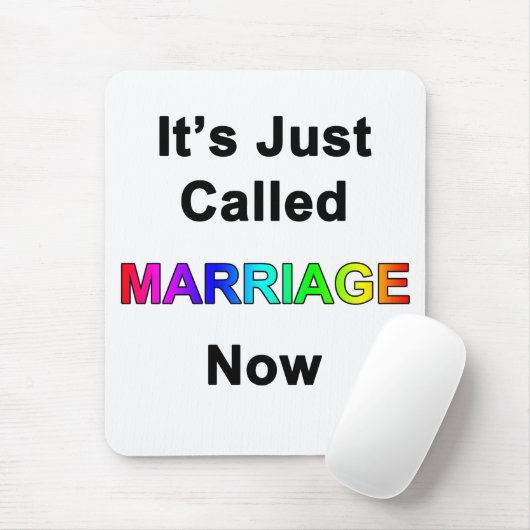 Het Heet Nu Eenvoudigweg Huwelijk Muismat (Met muis)