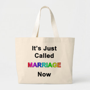 Het heet nu gewoon huwelijk grote tote bag