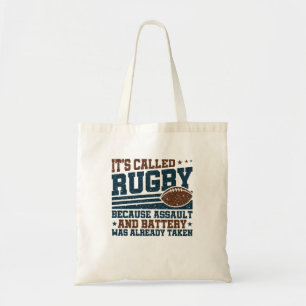 Het heet Rugby, omdat de ongebruikelijke batterij  Tote Bag