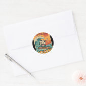 Het Heet Voetbal Grappig Retro Ll Sportfan Mannen Ronde Sticker (Envelop)