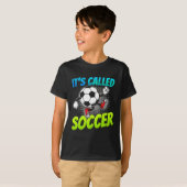 Het Heet Voetbal Grappige Cartoon Ll Graffiti Stij T-shirt (Voorkant volledig)