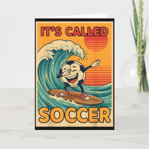 Het Heet Voetbal Grappige Retro Bal Sport Fan Mann Kaart