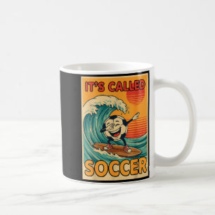 Het Heet Voetbal Grappige Retro Bal Sport Fan Mann Koffiemok