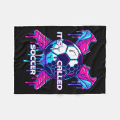 Het Heet Voetbal Smeltende Drip Glitch Kunst Grapp Fleece Deken (Voorkant (Horizontaal))