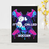 Het Heet Voetbal Smeltende Drip Glitch Kunst Grapp Kaart (Gele Bloem)