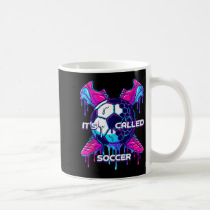 Het Heet Voetbal Smeltende Druppel Glitch Kunst Gr Koffiemok