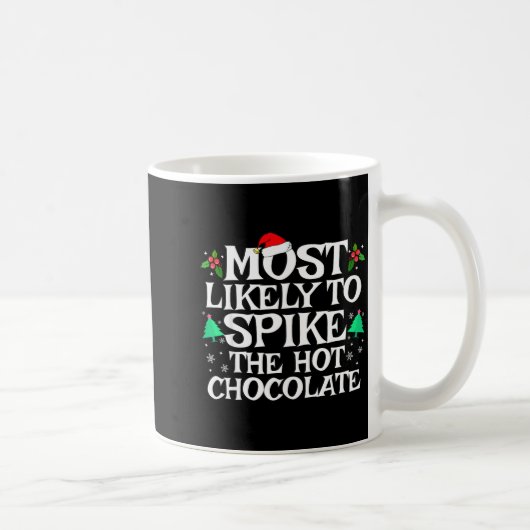 Het Heetste Chocolade Morsen Leuk Kerstmis Koffiemok (Rechts)
