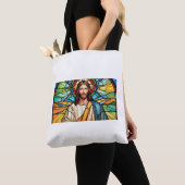 Het Heilig Gezicht van Jesus Shoulder Classic Canv Tote Bag (Dichtbij)