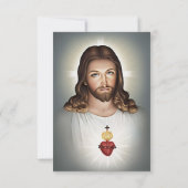 Het Heilig Hart van het Katholieke Gedenkteken Jez Bedankkaart (Achterkant)