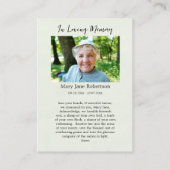 Het Heilig Hart van Jezus Begrafenis Kaart Plaatskaartje (Achterkant)