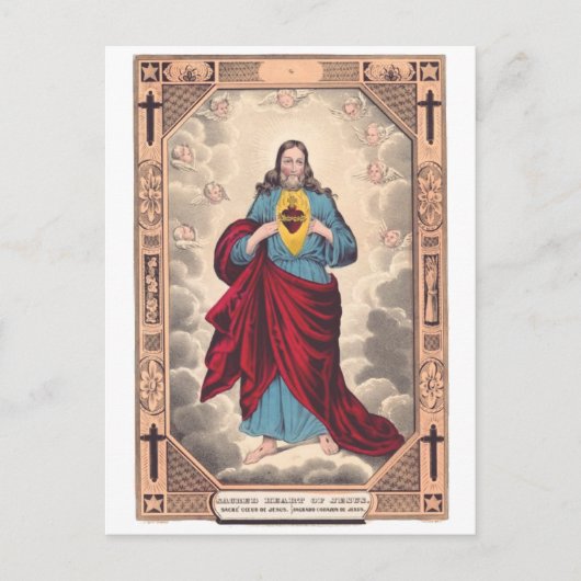 Het Heilig Hart van Jezus Briefkaart (Voorkant)