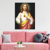 Het Heilig Hart van Jezus Christus Canvas Afdruk (Insitu (Woonkamer))
