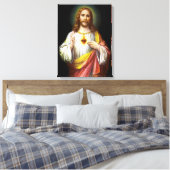 Het Heilig Hart van Jezus Christus Canvas Afdruk (Insitu (Slaapkamer))