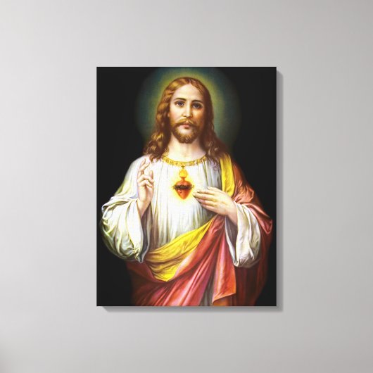 Het Heilig Hart van Jezus Christus Canvas Afdruk (Voorkant)