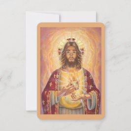 Het Heilig Hart van Jezus Devotional Art Prayer Ka Kaart