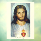 Het Heilig Hart van Jezus Groot Raamsticker (Vel 3)