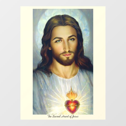 Het Heilig Hart van Jezus Groot Raamsticker (Vel)