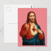 Het Heilig Hart van Jezus Heilige kaart (Voorkant / Achterkant)