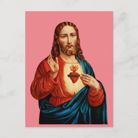 Het Heilig Hart van Jezus Heilige kaart (Voorkant)