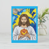 Het Heilig Hart van Jezus Kaart (Staand voorkant)