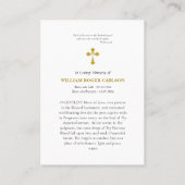 Het Heilig Hart van Jezus Kaart van het Begrafenis Plaatskaartje (Achterkant)