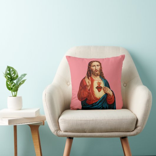 Het Heilig Hart van Jezus Kussen (Stoel)