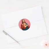Het Heilig Hart van Jezus Ronde Sticker (Envelop)