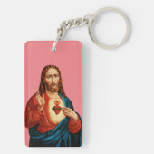 Het Heilig Hart van Jezus Sleutelhanger (achterkant)