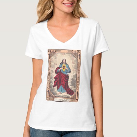 Het Heilig Hart van Jezus T-shirt (Voorkant)